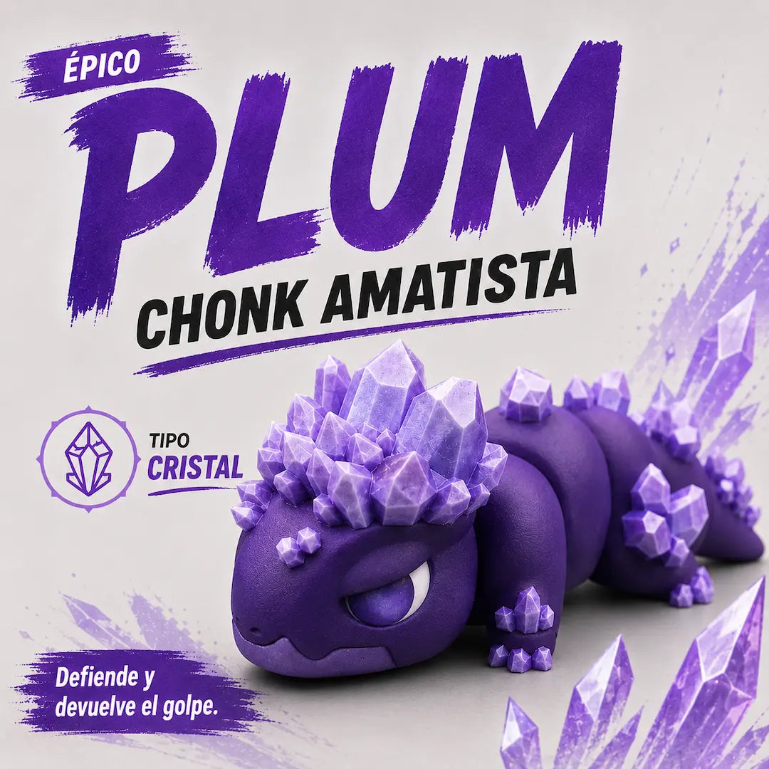Plum el Chonk Amatista figura coleccionable | Chonk Pals